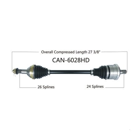 Wide Open Heavy Duty CV Axle for CAN AM HD REAR L/R MAVERICK 1000R XXC CAN-6028HD